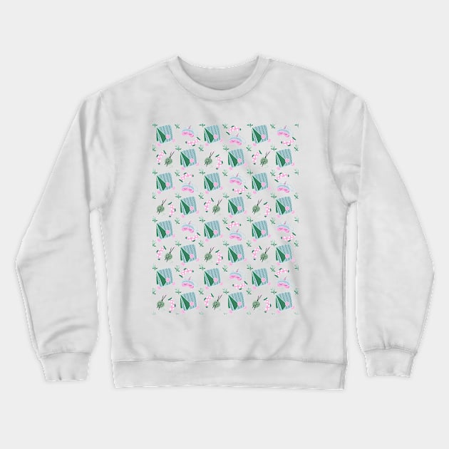 Cute pattern with Autumn and Winter cozy home elements Crewneck Sweatshirt by DanielK